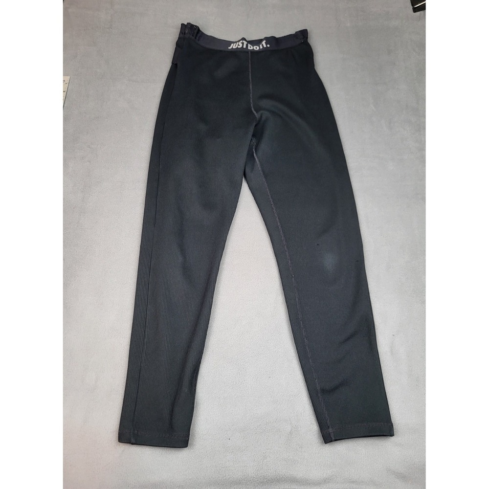 Nike Sportswear JDI Ribbed Leggings Womens Black Just Do‎ It Stretch Lightweight